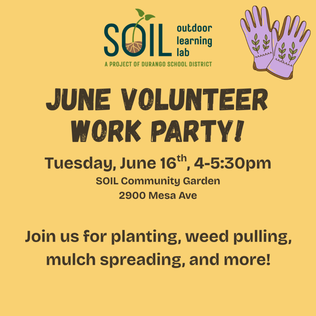 June volunteer work party