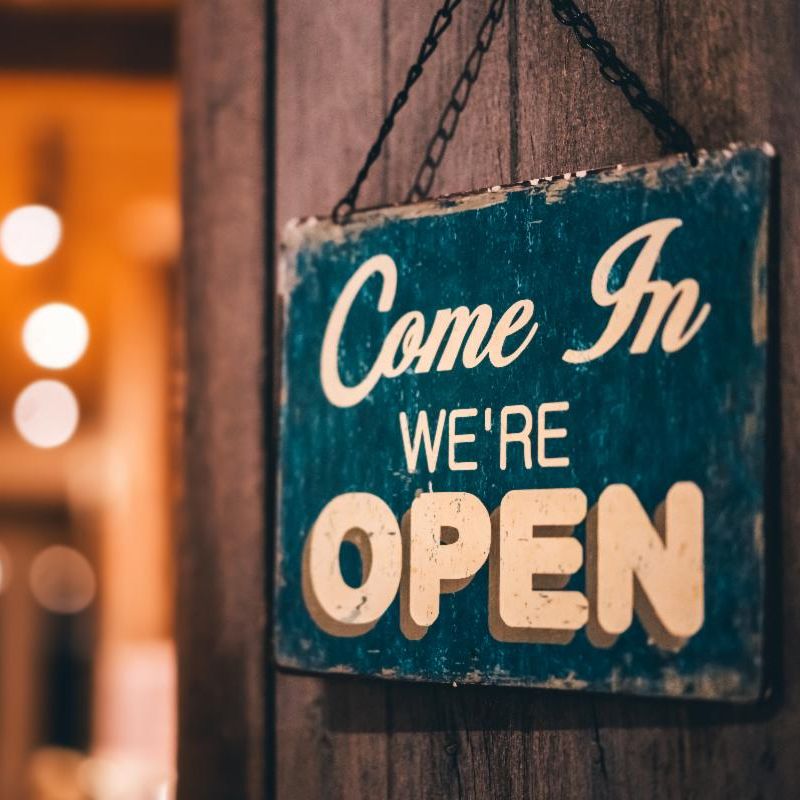 open, new business
