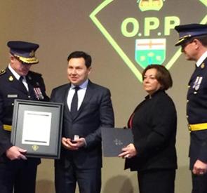 To honour his life-saving efforts, Dr. Thomas Ungar, Chief of Psychiatry and Medical Director, Mental Health Program at NYGH, received a citation from the Ontario Provincial Police in 2015.