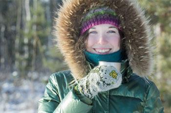 When temperatures drop to -27 degrees Celsius, the risk for frostbite increases.