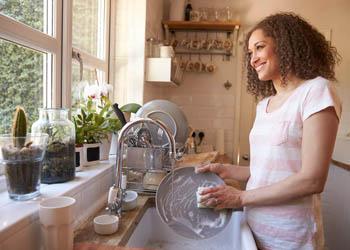 Even something as simple as washing dishes is an opportunity to practice mindfulness techniques.