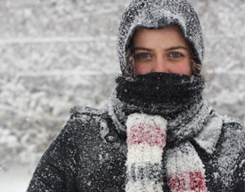 Make sure to cover up when the mercury drops. 