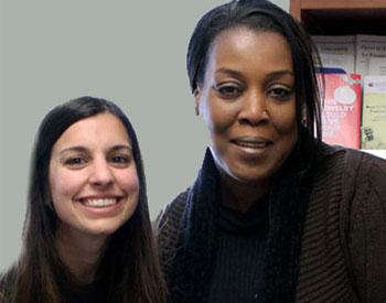 Centre for Complex Diabetes Care Social Worker Nicole Pacheco and patient Sharon Doloras
