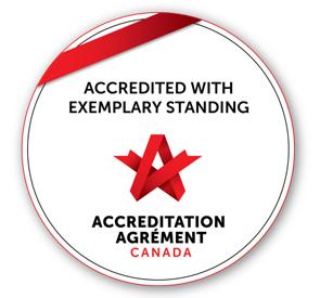 North York General Hospital has received the distinction of being Accredited with Exemplary Standing, the highest designation given by Accreditation Canada.