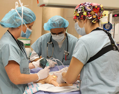 To ensure our health care teams are prepared for complex births, North York General Hospital's simulation lab provides hands-on training, education and certification in a safe teaching environment.