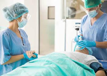 Patient receiving anesthesia 