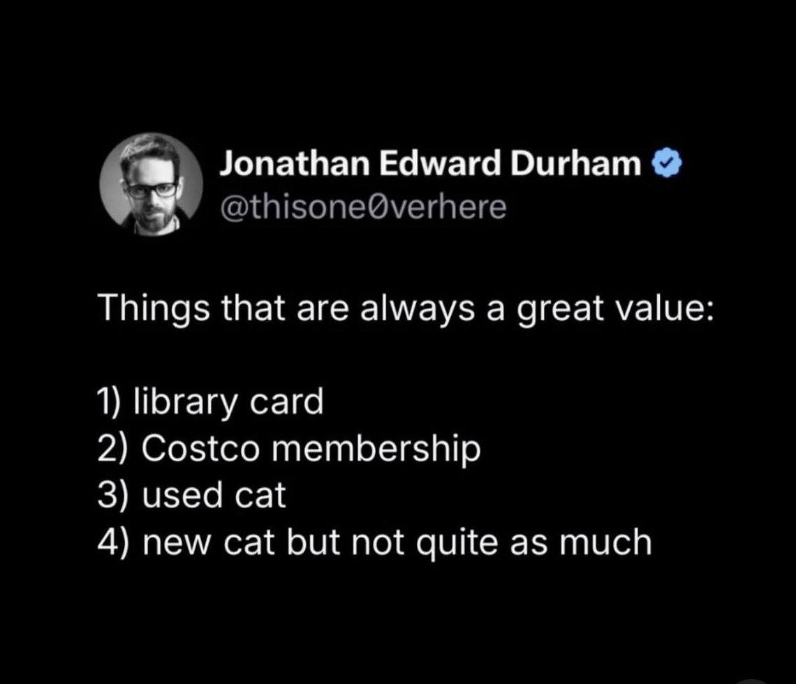 Meme about library cards