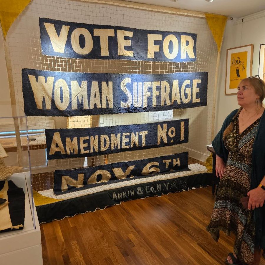 HSSM Women's suffrage street banner