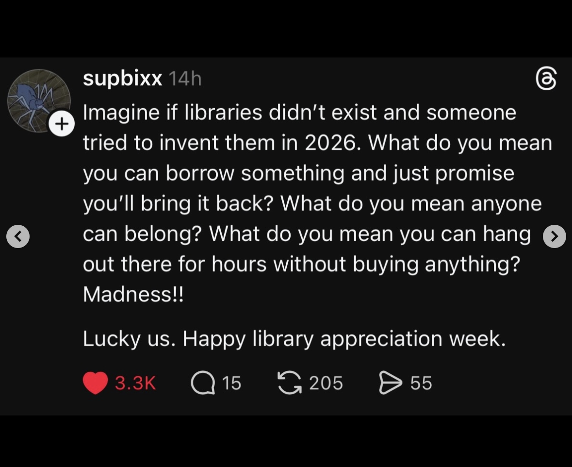 library appreciation week meme