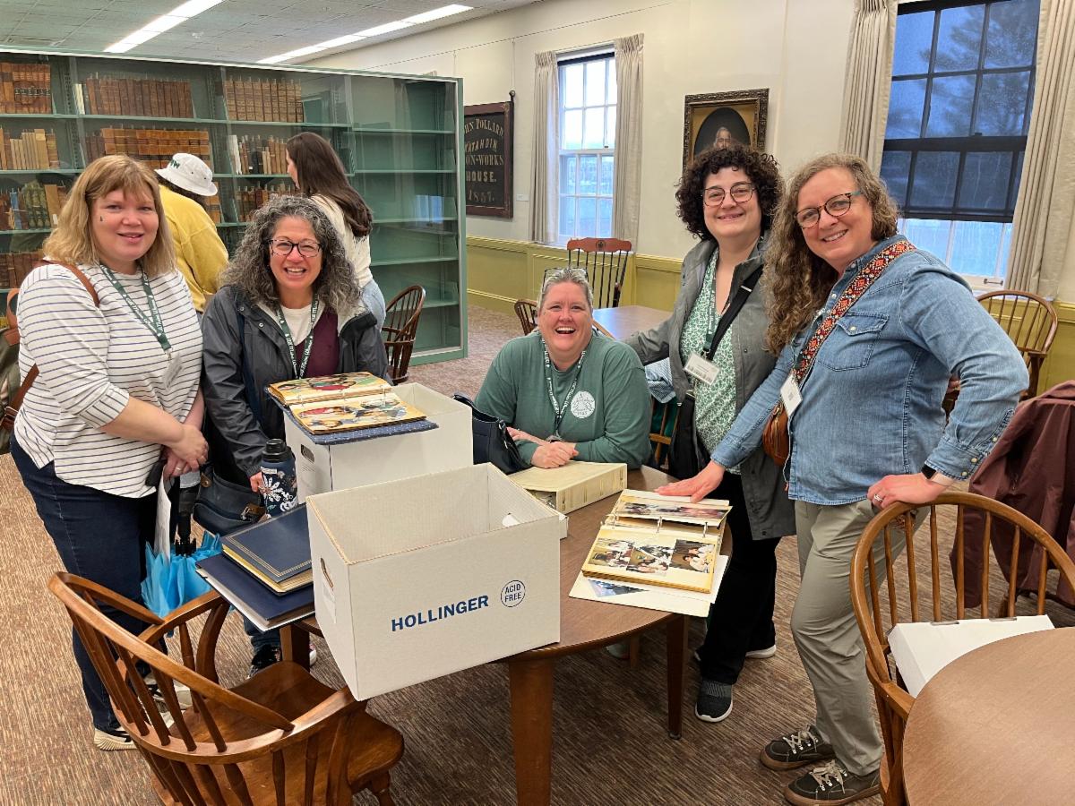 All Maine Women doing research in Special Collections