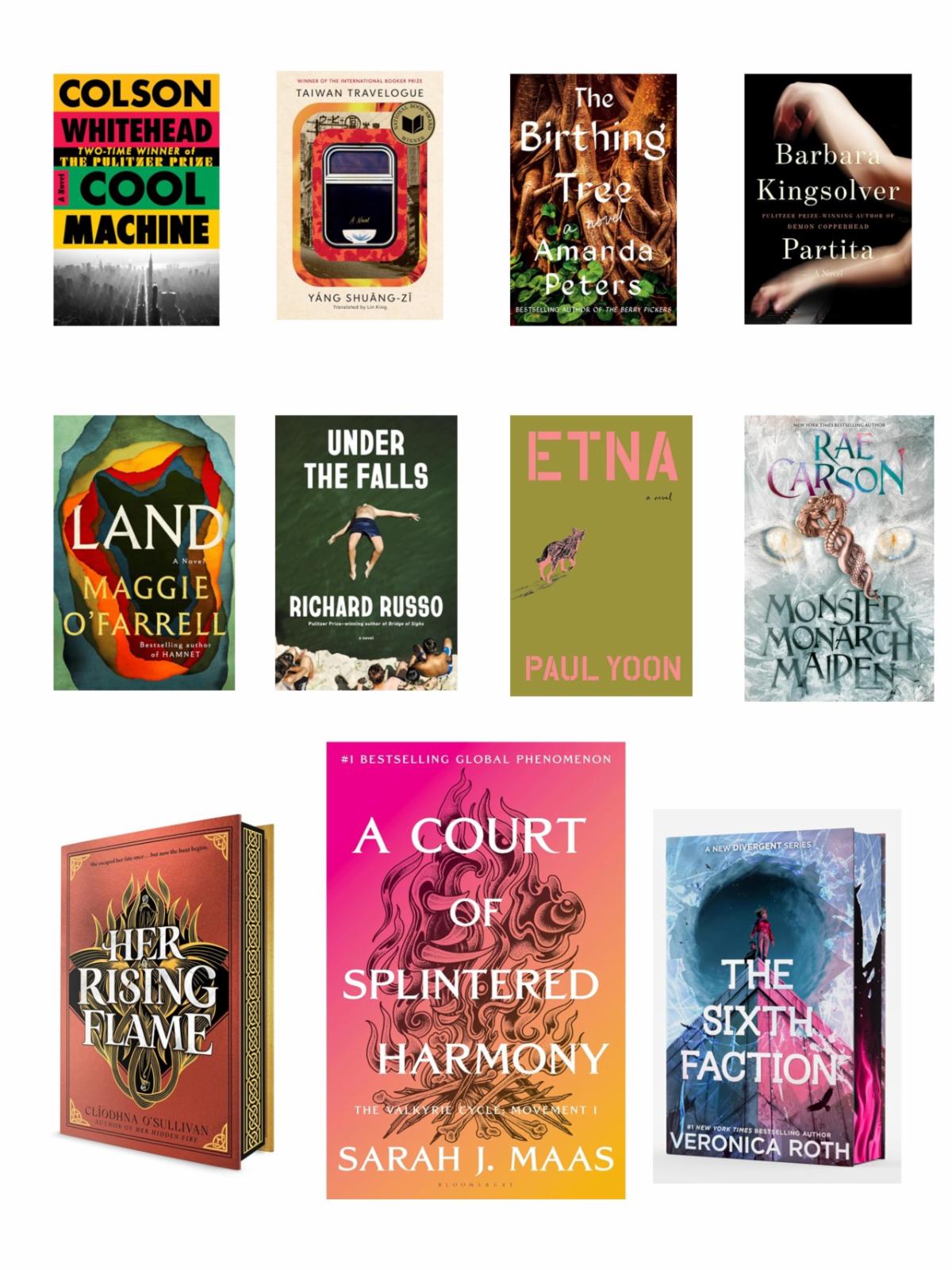 Photo of several book covers.