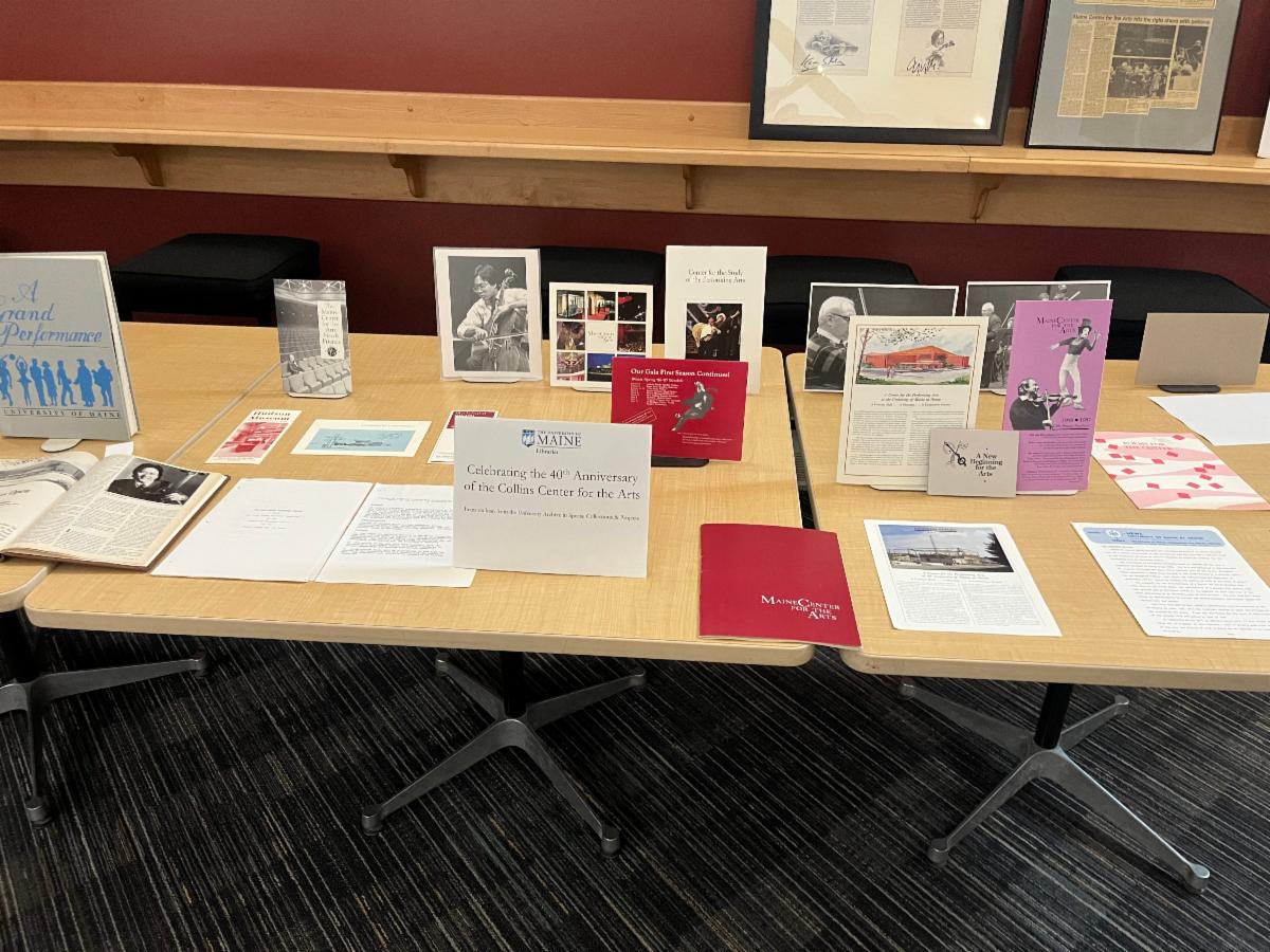Photo of a table displaying a number of printed items