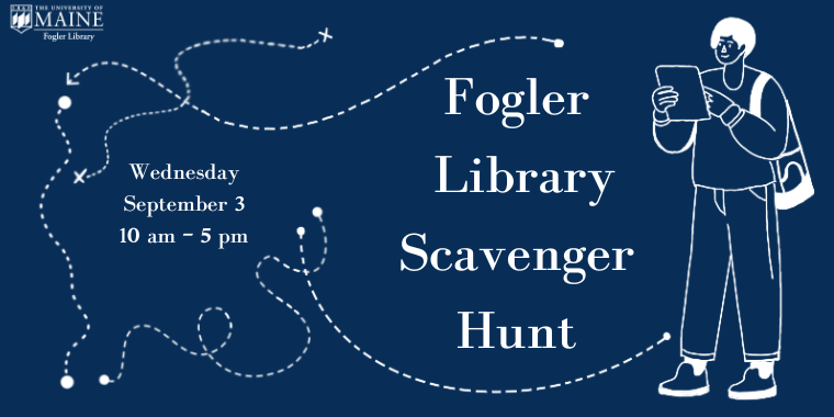 Library scavenger hunt flyer