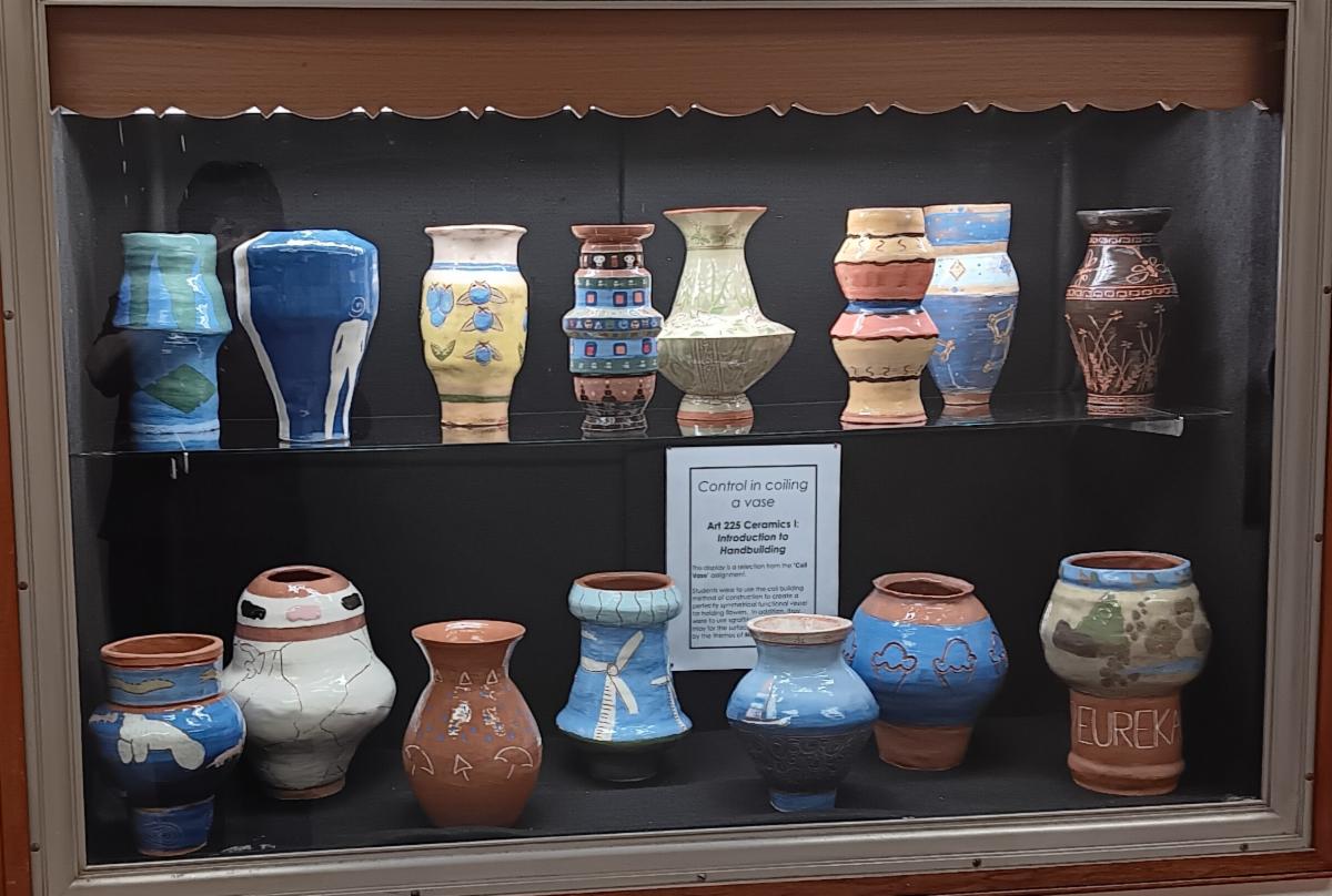Photo of a display of ceramic vases