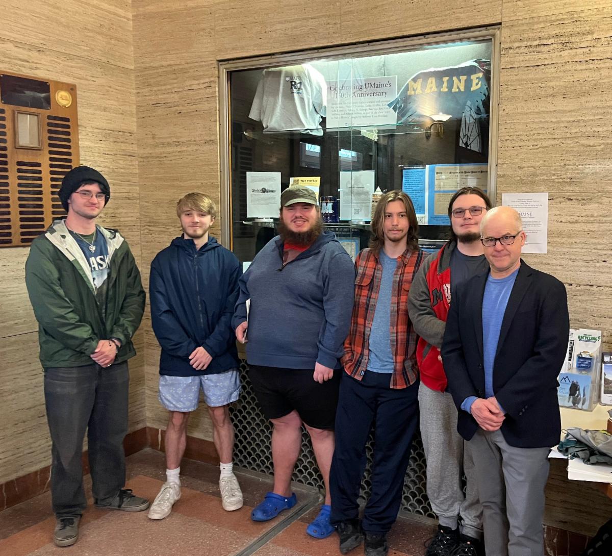 Prof Liam Riordan and students from his history class