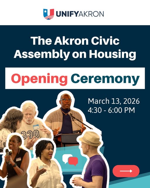 flyer for The Aron Civic Assembly on Housing Opening Ceremony March 13 4:30 to 6:00 p.m.