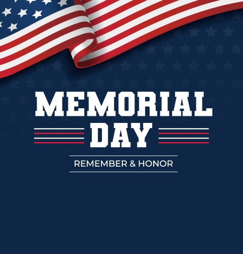 Happy Memorial Day background. National american holiday illustration. Vector Memorial day greeting card