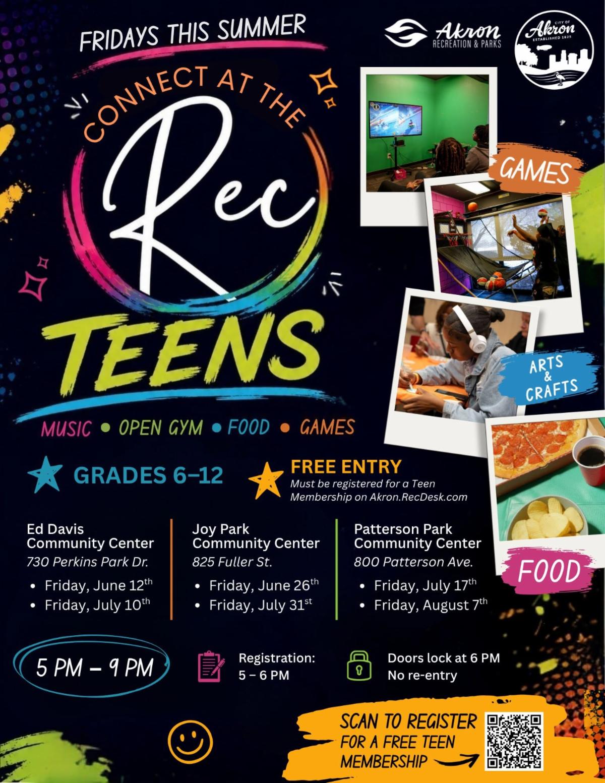 flyer for Connect at the Rec
