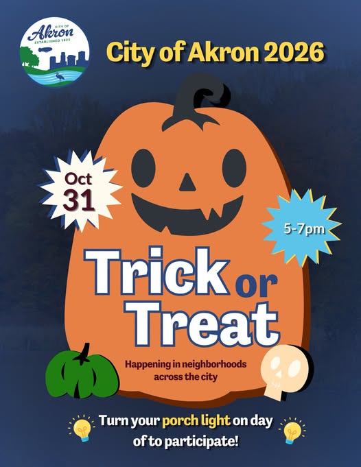 Trick or Treat October 31 from 5 to 7