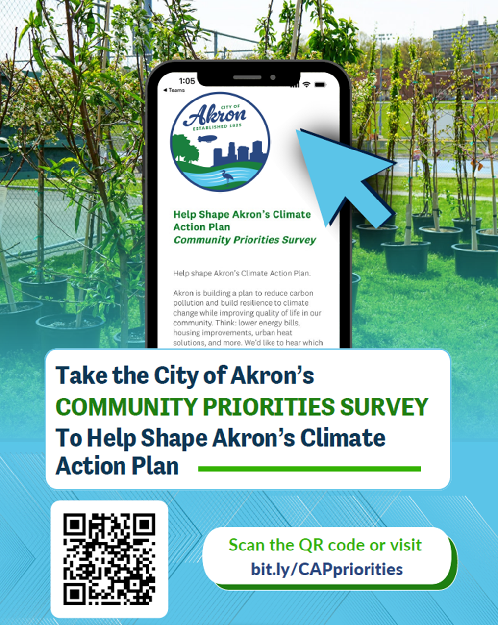 climate action plan community priorities survey flyer