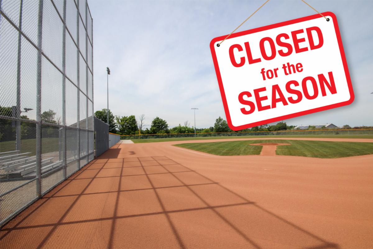grass sports fields and diamonds closed for the season