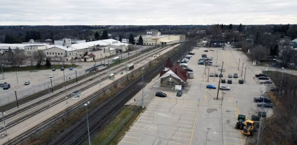 aerial view of Georgetown GO Station 
