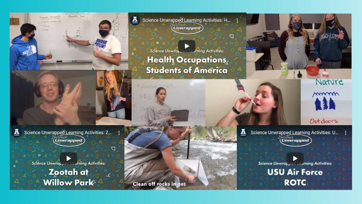 Video Stills from Science Unwrapped Learning Activities