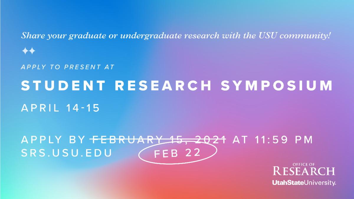 Graphic for student research symposium 2021