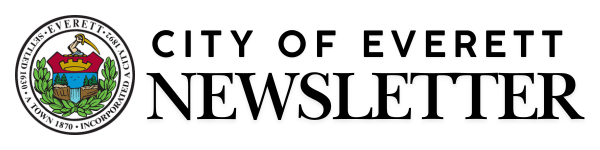 The City of Everett seal with the words "City of Everett Newsletter" to the right.