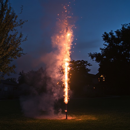 consumer fireworks in a residential neighborhood