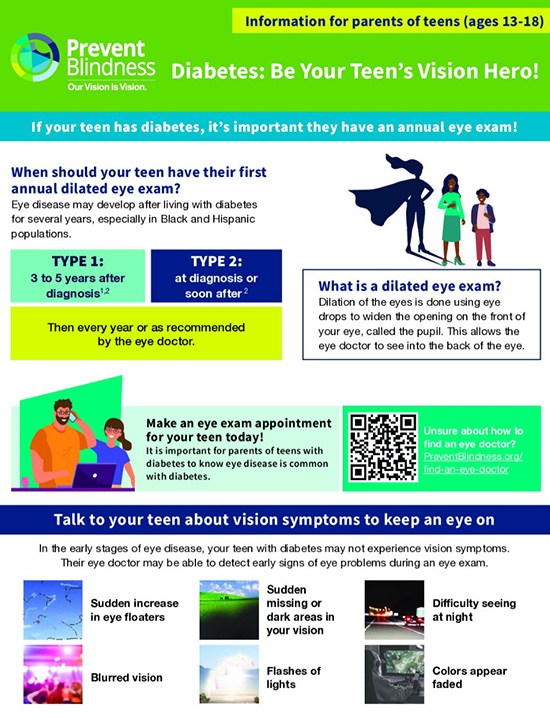 diabetes fact sheet for parents of teens