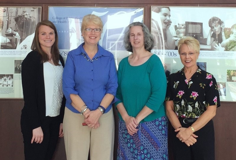 : From left to right: Top row: Mary Jeghers, Dr. Linda Struckmeyer, Dr. Sandra Winter, Dr. Sherrilene Classen. Not pictured: Jane Morgan-Daniel, Dr. Luther King
