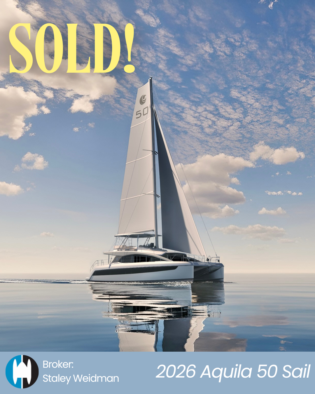SOLD: THE FIRST CREWED AQUILA 50 SAIL!