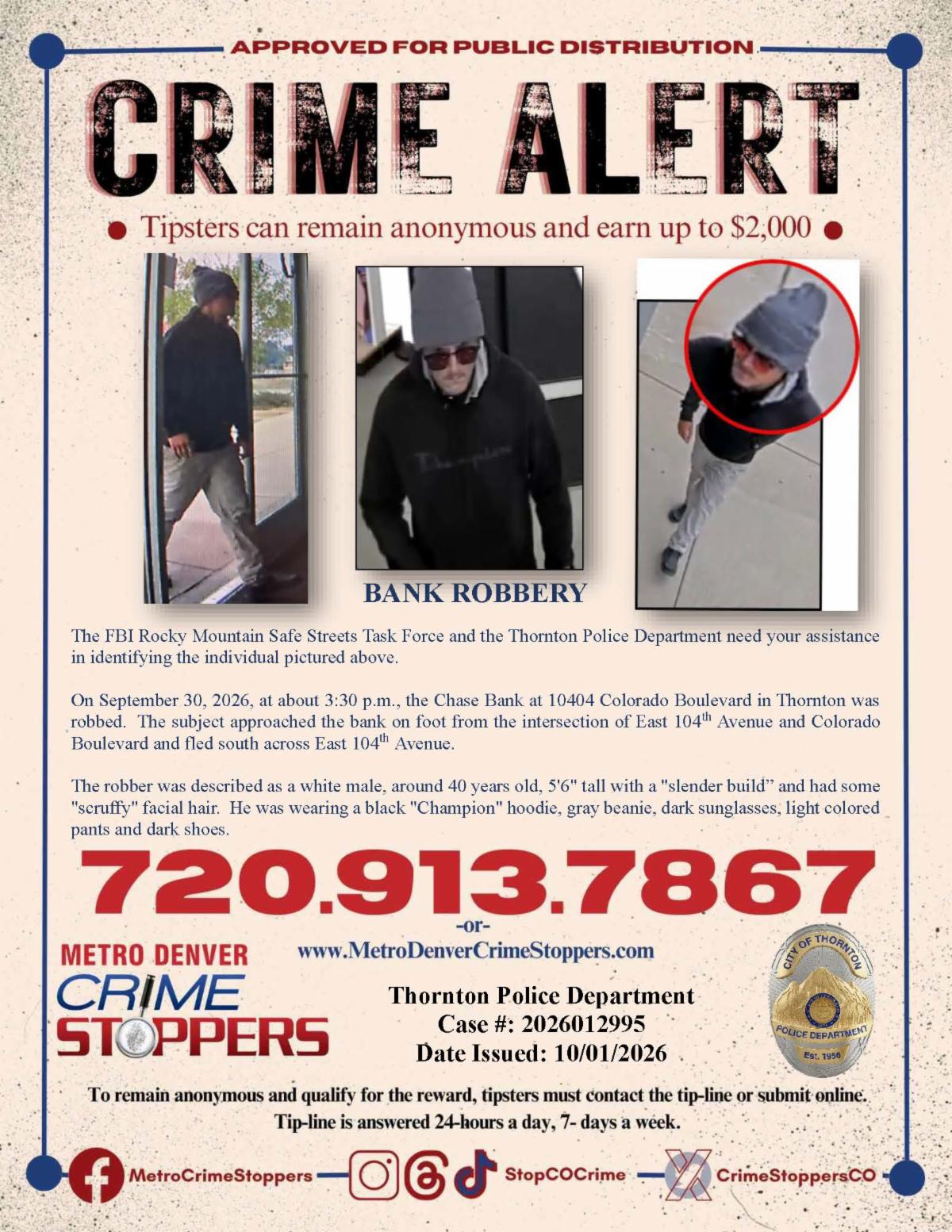 Crime Stoppers bulletin