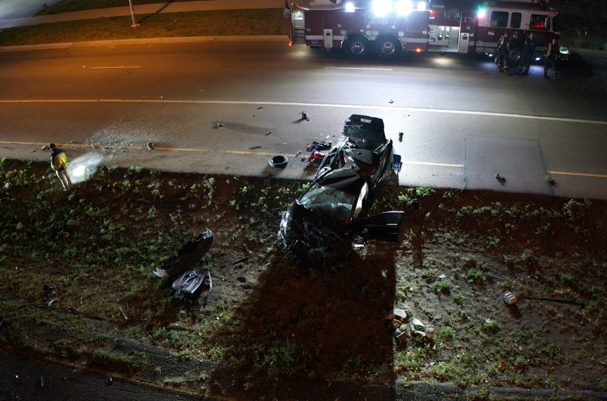 Photo of the crash scene captured by drone