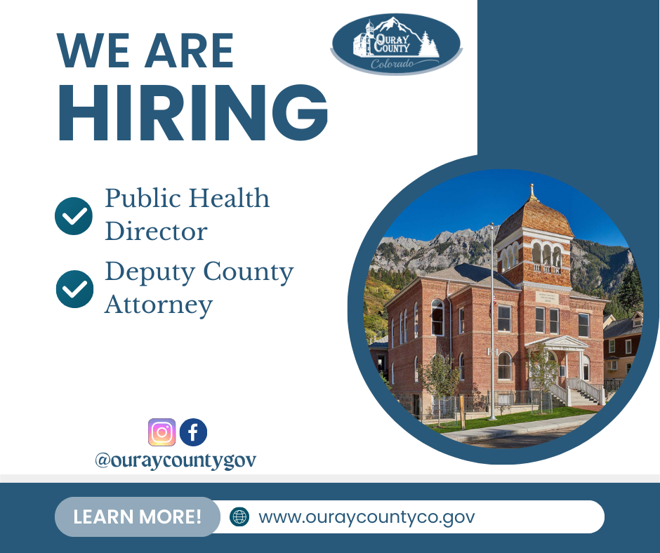We're hiring Public Health Director and Deputy County Attorney