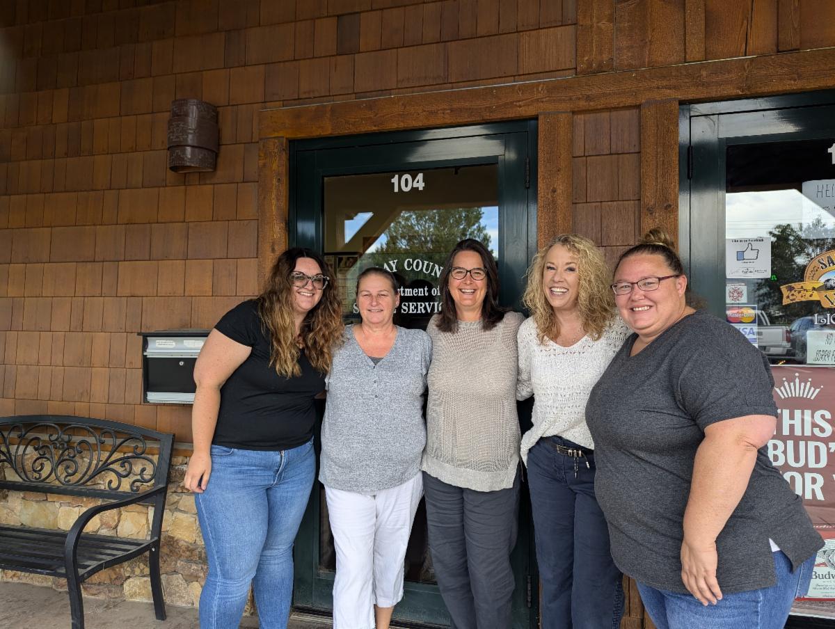 Retiring Social Services Director Carol Friedrich with her staff