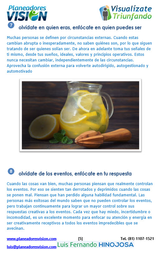 olvidate de ti para adaptarte a los cambio