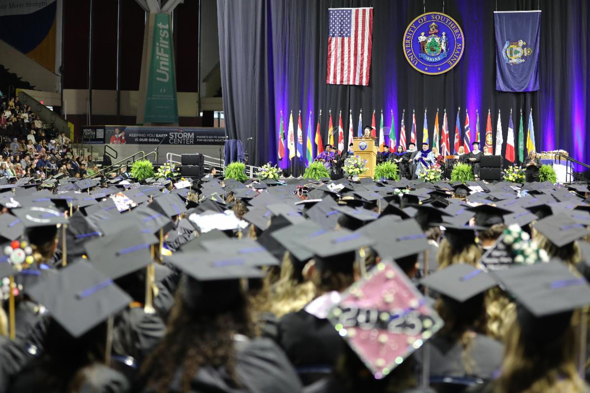 Crowd of students at Commencement 2025