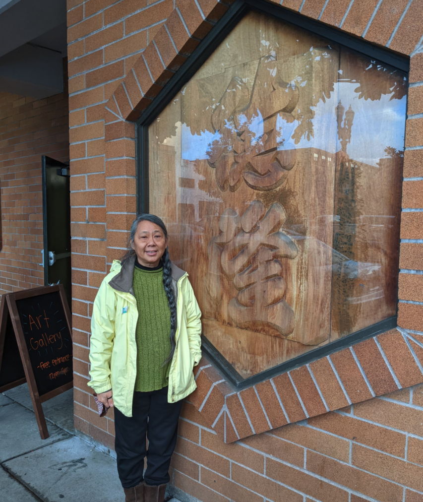 Roberta Wong standing in front of the former Tuck Lung restaurant
