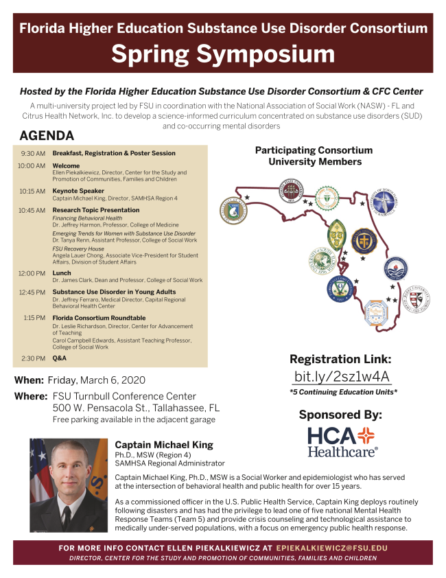 March 6 - Florida Higher Education Substance Use Disorder Consortium