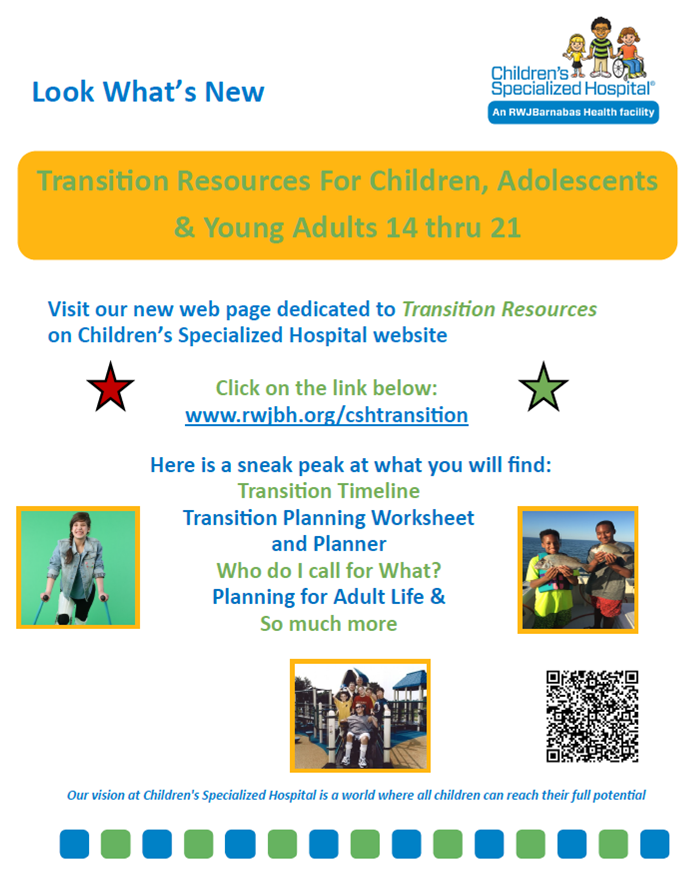 News from Children's Specialized Hospital