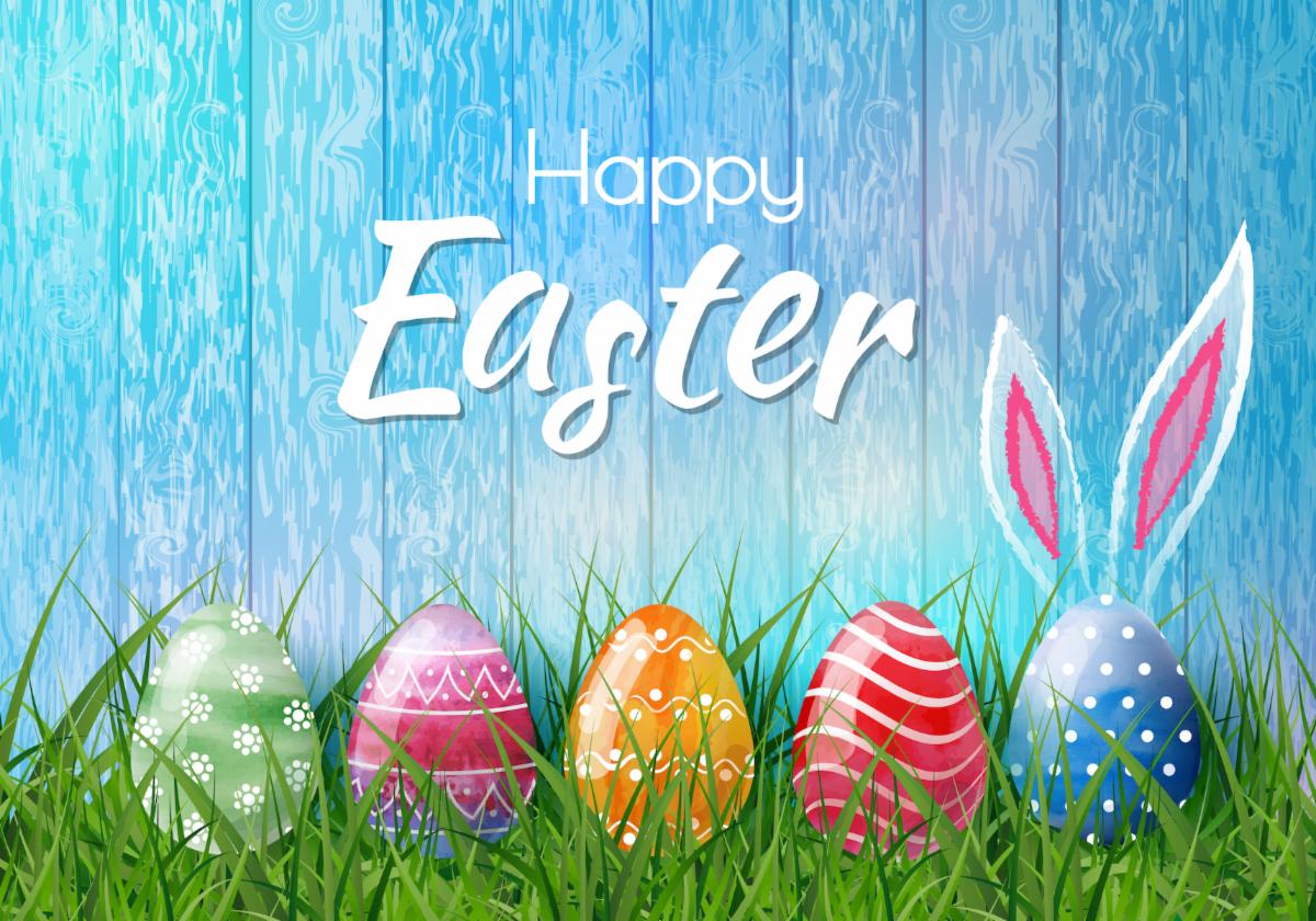 Easter eggs and bunny ears
