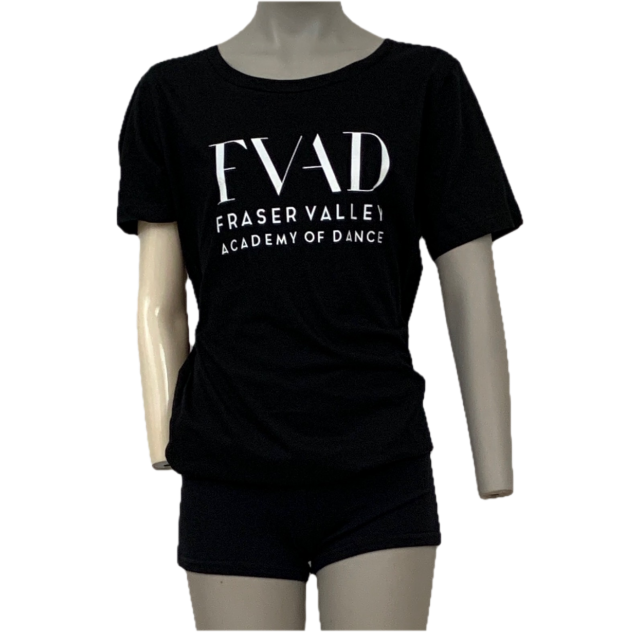 FVAD t-shirt black shorts no background