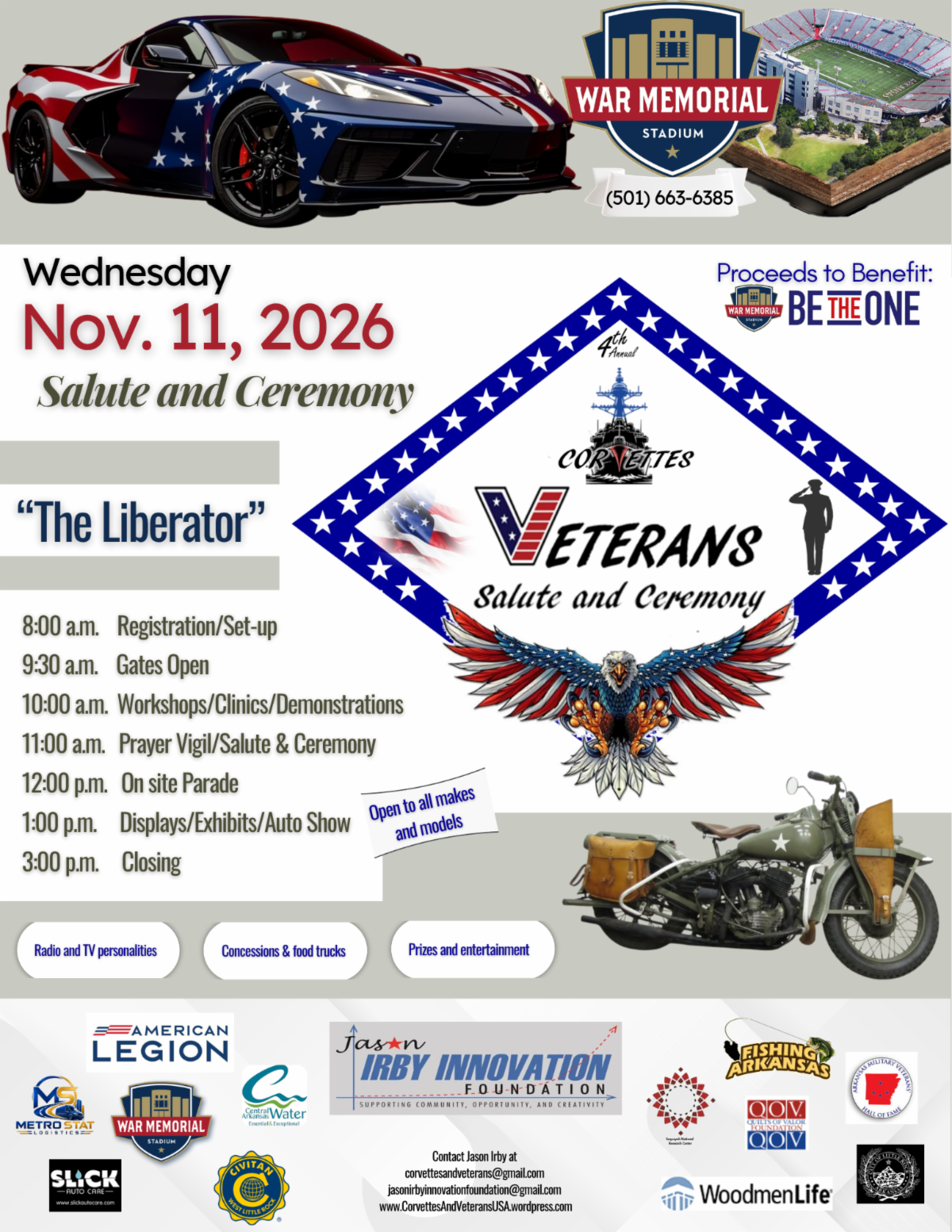 2026 Corvettes and Veterans Salute and Ceremony Flyer