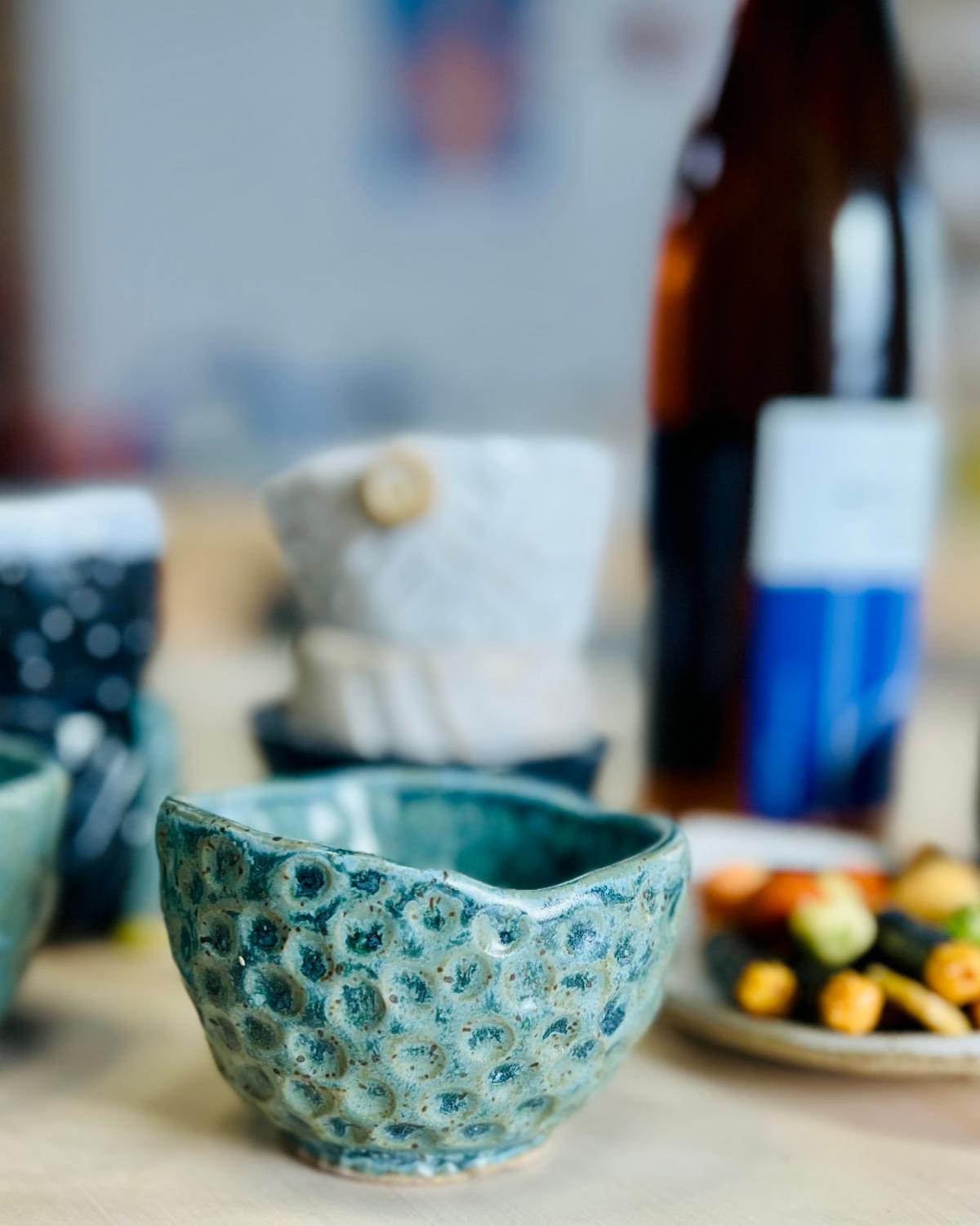 Take a Sip and Make a Sake Cup at Slip Studio a Clay and Pottery Stdui In white plans NY