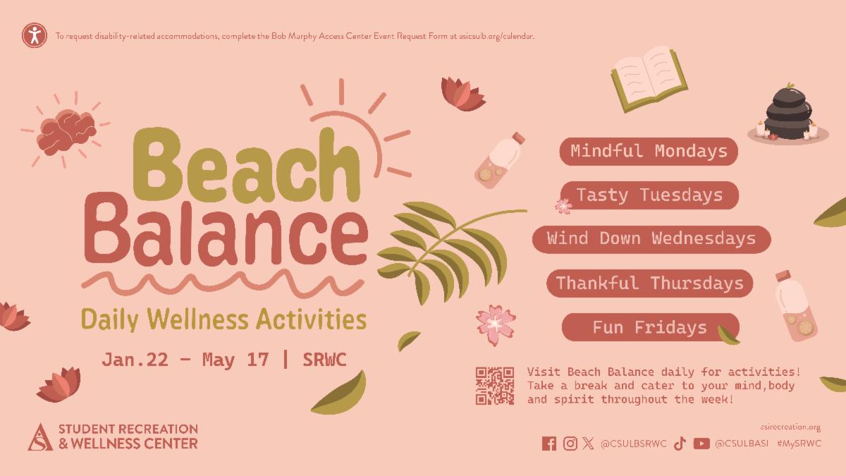 Beach Balance descriptive flyer. Please see the description to the left. For more information, please click on the link in the description or visit asirecreation.org/calendar.