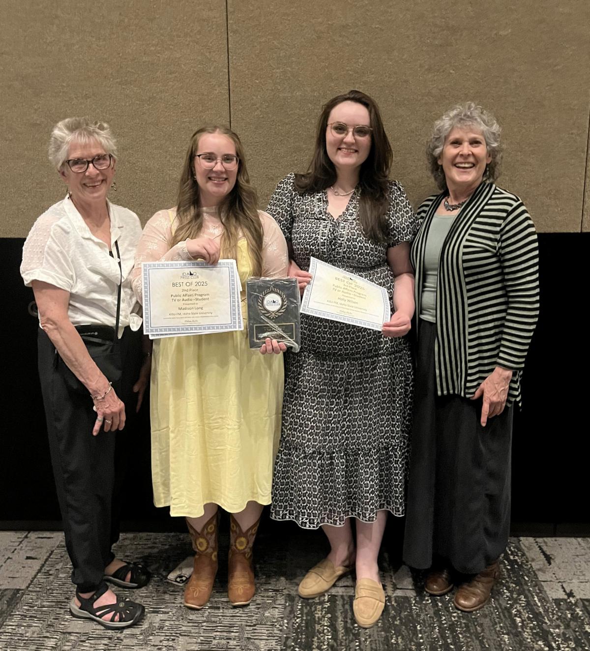 Students and faculty at Idaho Press Club awards