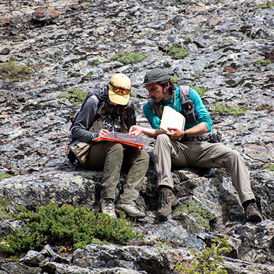 Students at field camp near Mackay ID