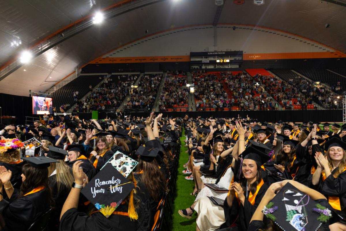 crowd at commencement